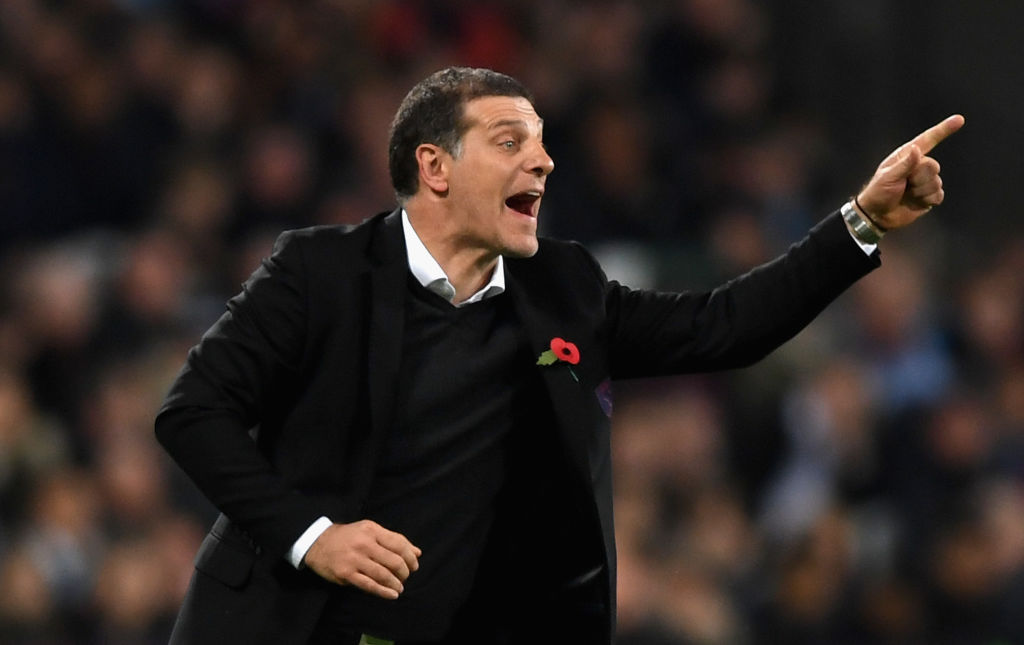  during the Premier League match between West Ham United and Liverpool at London Stadium on November 4, 2017 in London, England.