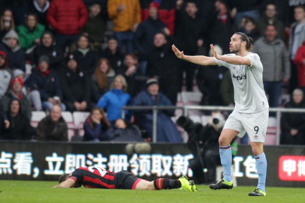 West Ham fans slam Andy Carroll for crucial miss against Bournemouth