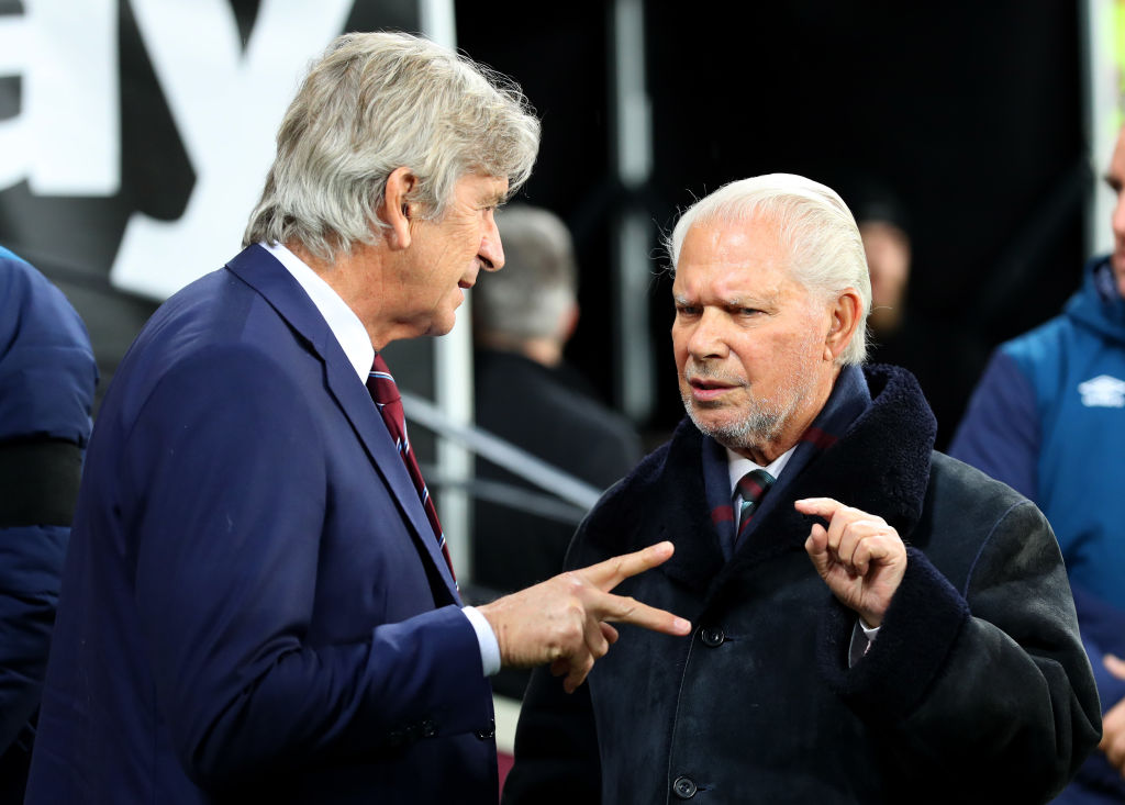 Manuel Pellegrini sends clear message to West Ham owners David Sullivan and David Gold over summer transfer expectations
