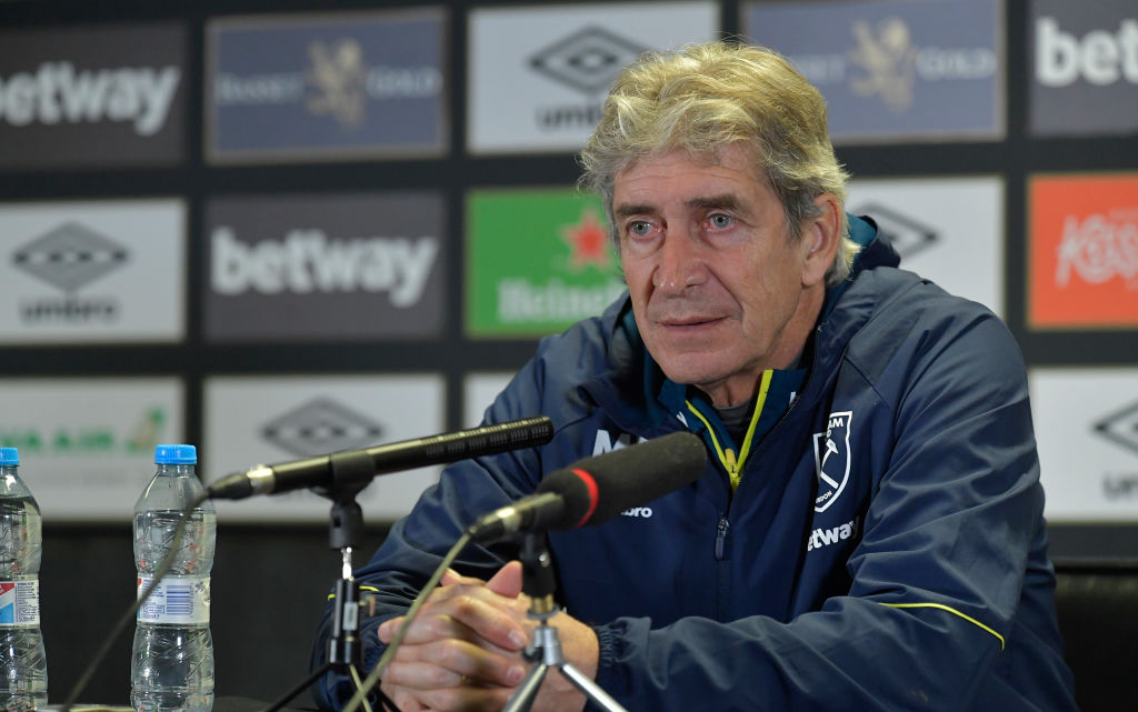 Predicted line-up: Manuel Pellegrini will make two changes for trip to Cardiff but Manuel Lanzini may be a third