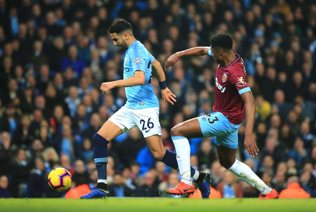 Manchester City ace Riyad Mahrez says he's been impressed by 'very good' West Ham player