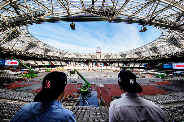 Timelapse video shows stunning final transformation of London Stadium as  West Ham's home gets new look for MLB London Series