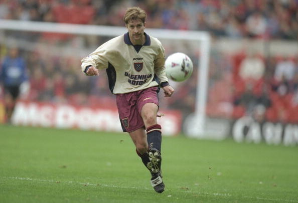 21 Sep 1996:  John Moncur of West Ham in action during the FA Carling Premiership match between Nottingham Forest and West Ham United at the City G...