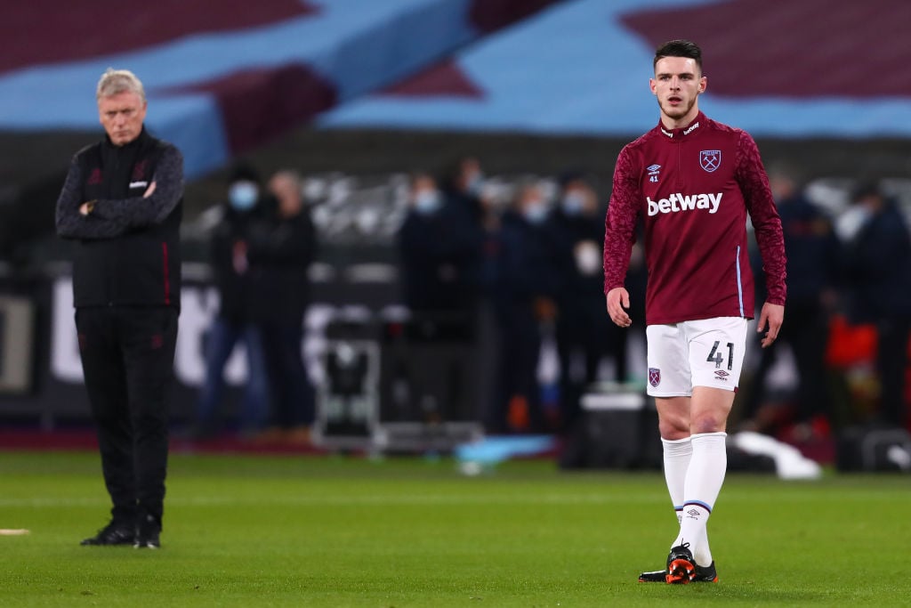 Declan Rice of West Ham United and Manager of West Ham