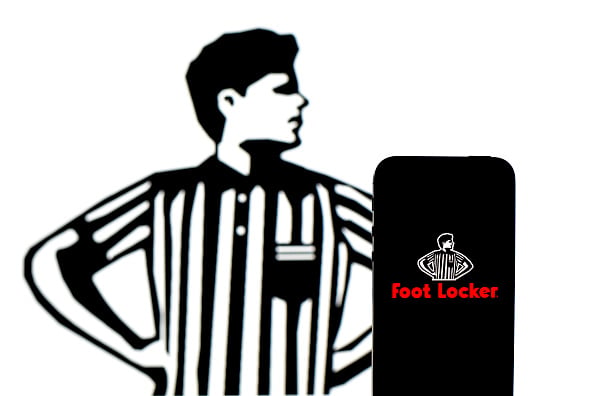 In this photo illustration, a Foot Locker Retail, Inc. logo