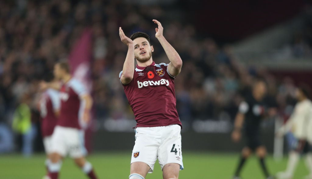 Big Declan Rice fitness update provided by high level West Ham insider