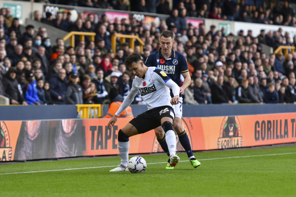 West Ham target Lee Buchanan in action for Derby County earlier this season