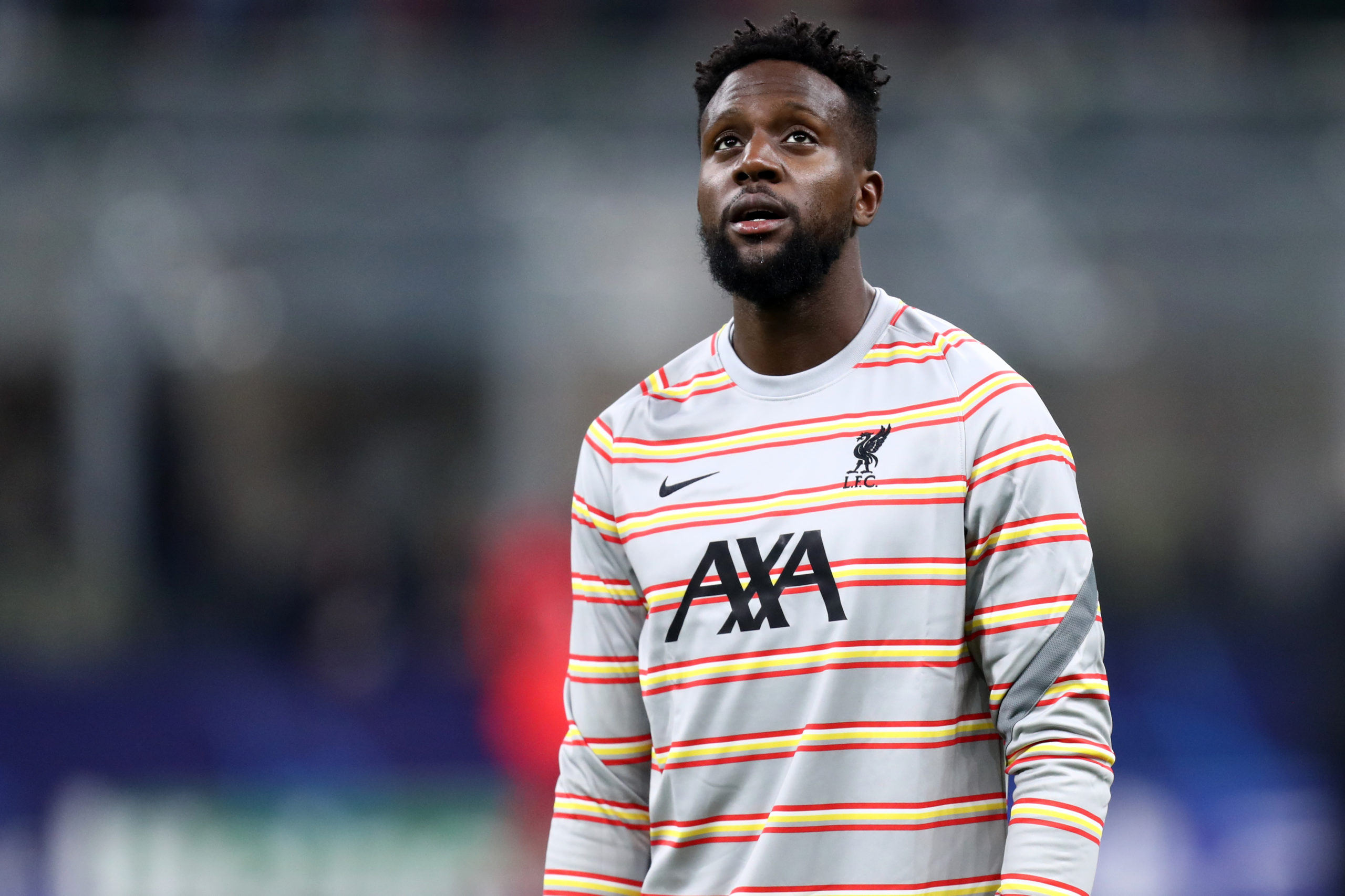Divock Origi of Liverpool Fc  during warm up before the...