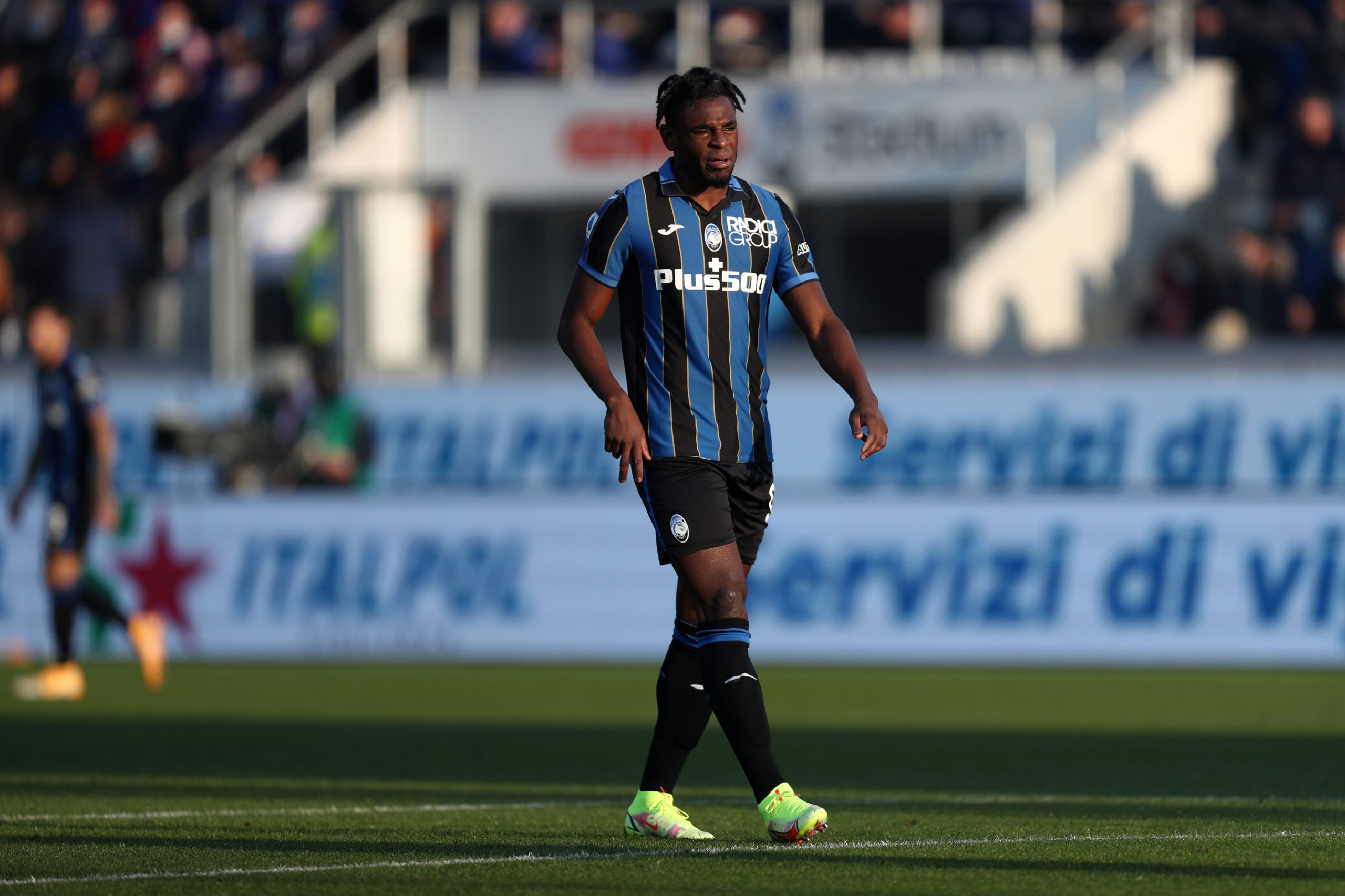 Duvan Zapata of Atalanta Bc  looks on during the Serie A