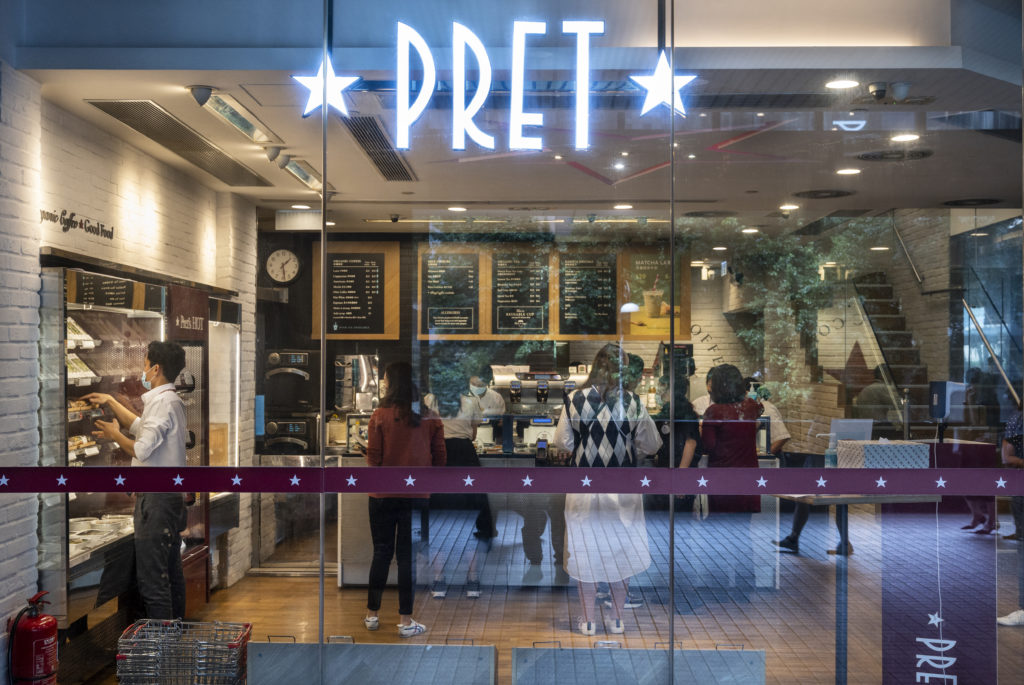 British multinational sandwich shop chain Pret A Manger shop