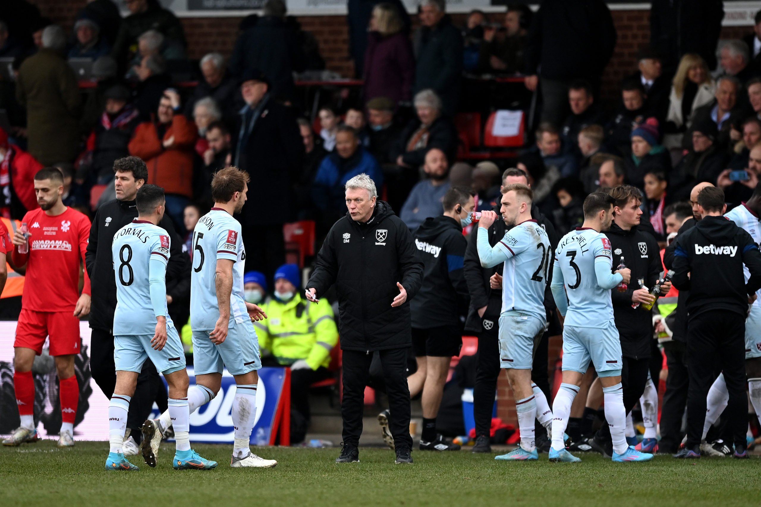 David Moyes shares what he told the West Ham players at half-time vs Kidderminster