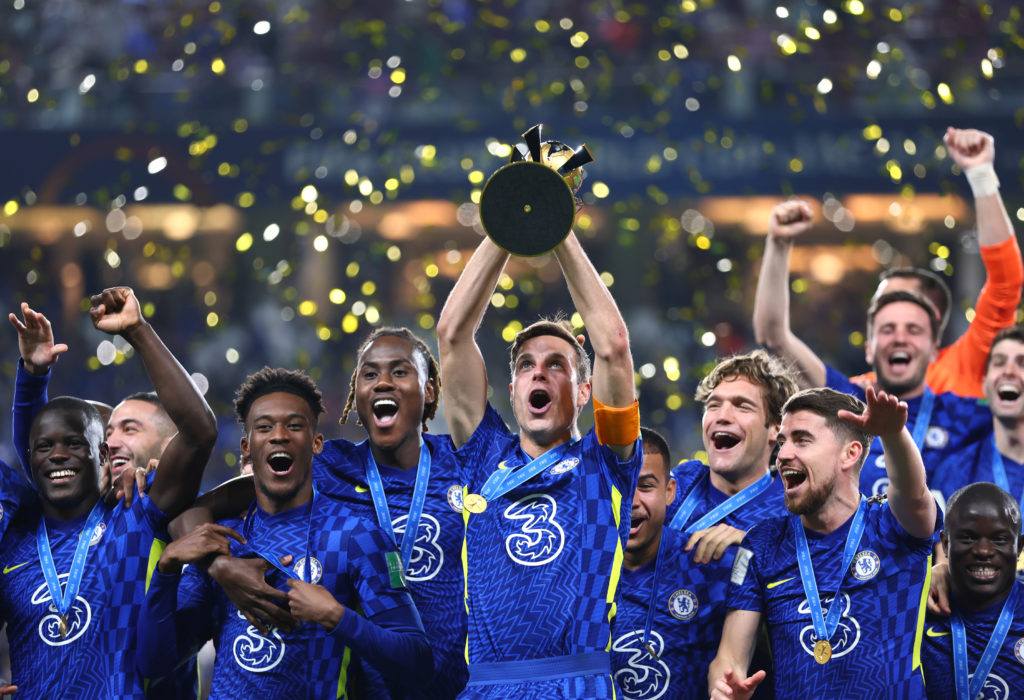 Chelsea players celebrating winning the FIFA Club World Cup