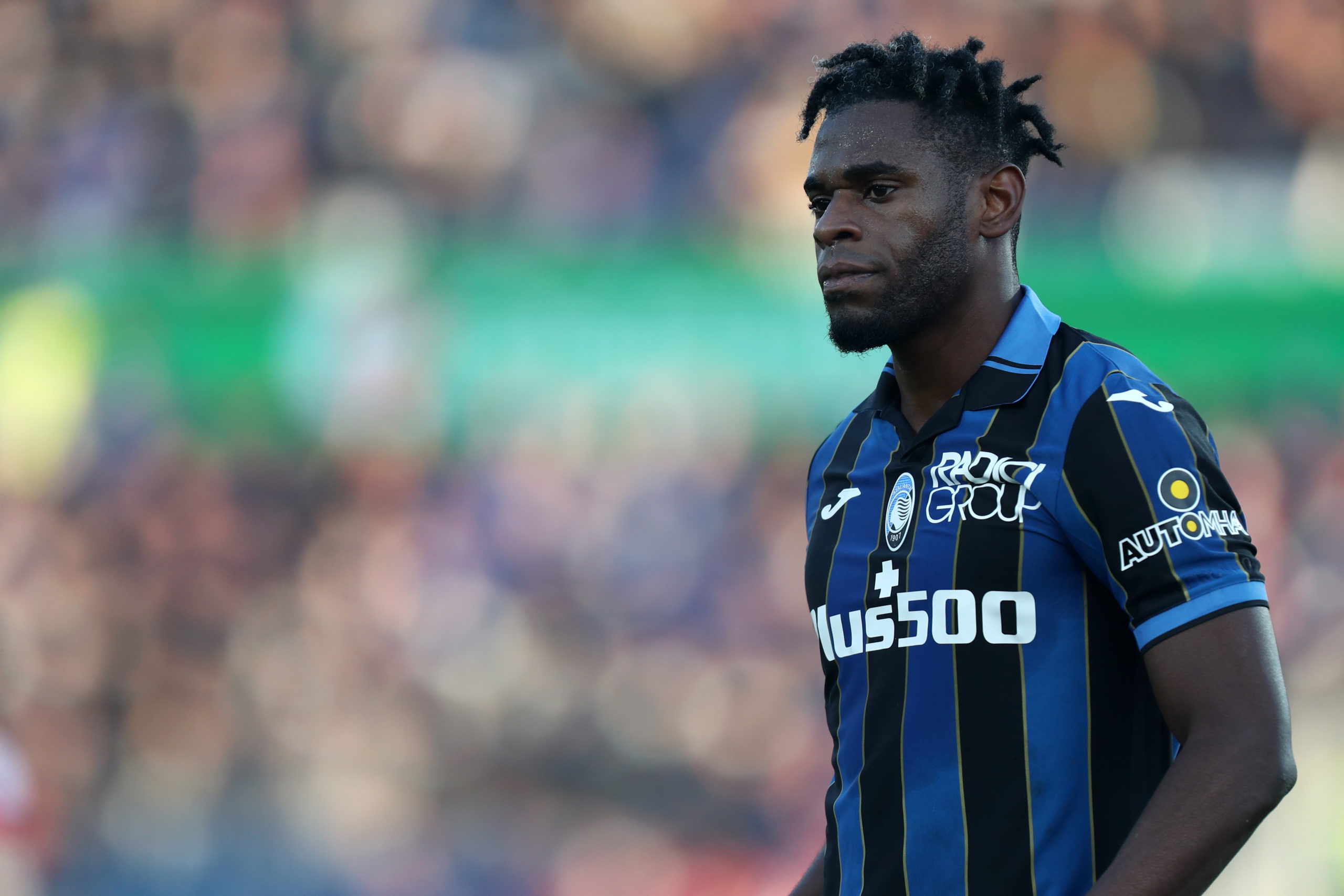 Duvan Zapata of Atalanta Bc  looks on during the Serie A...