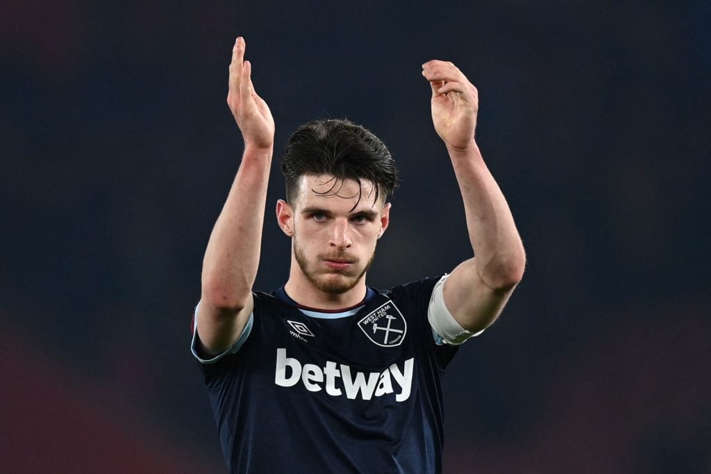 West Ham United ace Declan Rice took to Twitter after missing today's game against Liverpool
