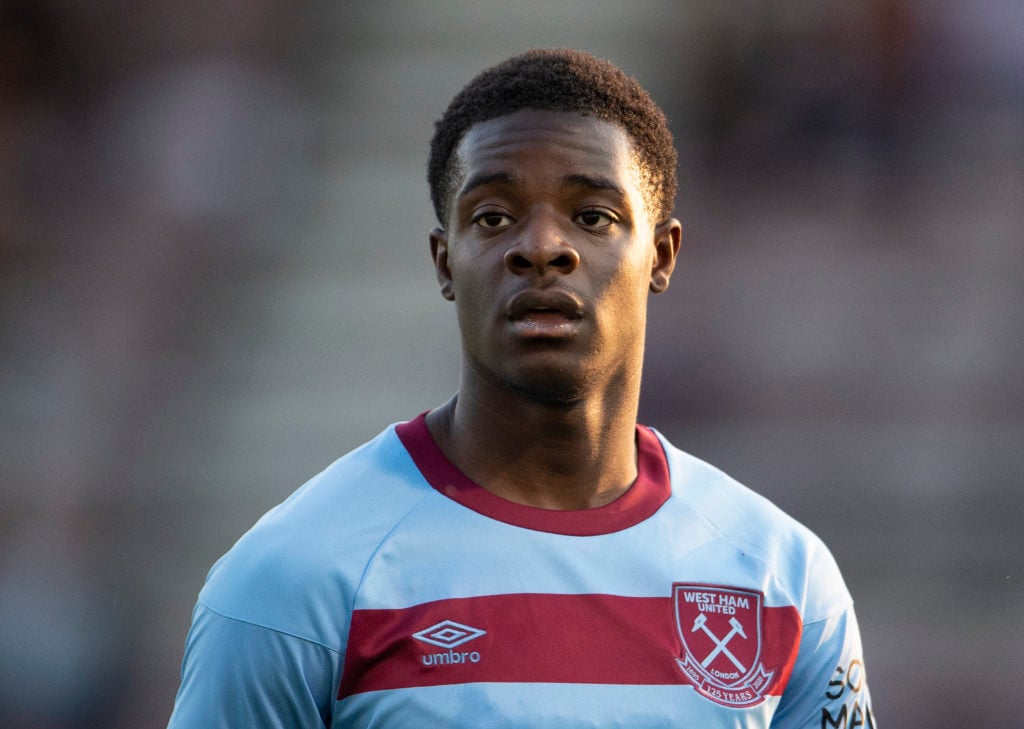 Mipo Odubeko during a Pre-Season Friendly between Northampton Town vs. West Ham United