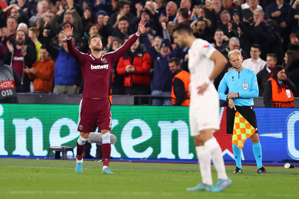 West Ham United ace Declan Rice raved about Andriy Yarmolenko after his goal against Sevilla last night