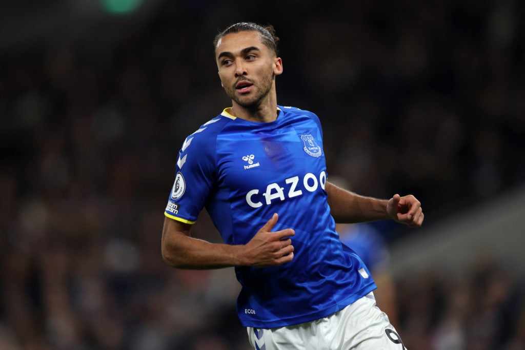 Dominic Calvert-Lewin of Everton during the Premier League match against Tottenham Hotspur