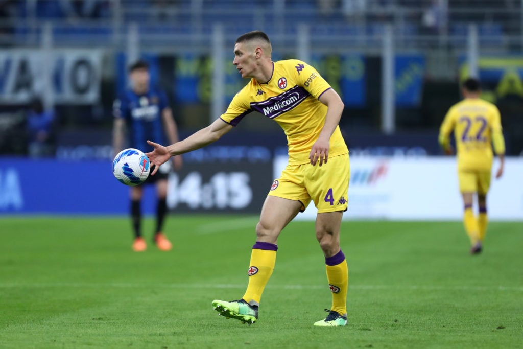 Nikola Milenkovic of Afc Fiorentina gestures during the