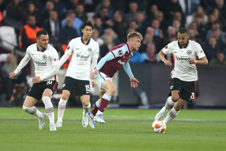 Jarrod Bowen says 'unbelievable' West Ham player must be 'horrible to play against' after 2-1 defeat to Eintracht Frankfurt