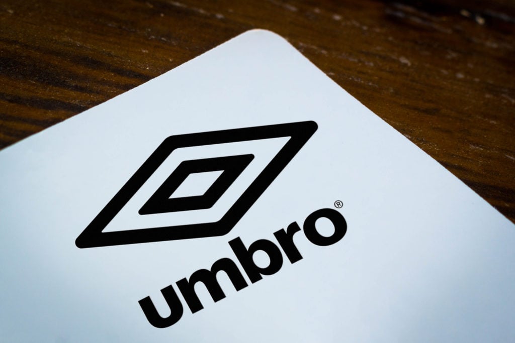In this photo illustration a clothing label with the logo of
