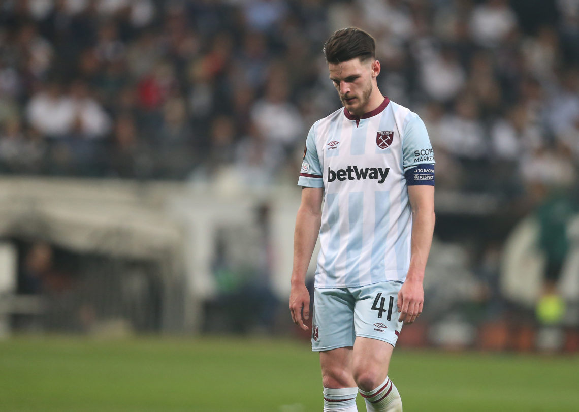 'So bad': Video shows Declan Rice berating referee in tunnel after West Ham semi-final defeat