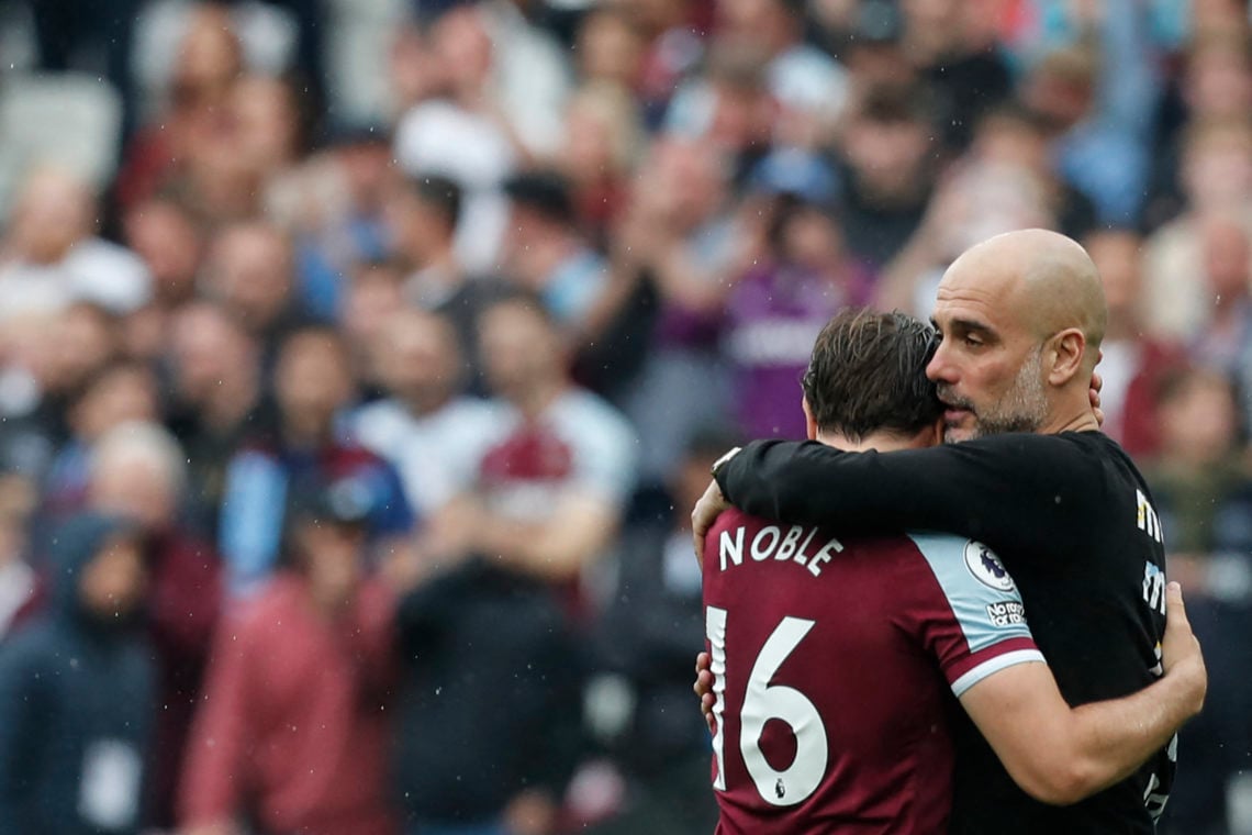 Video shows what Pep Guardiola did to West Ham hero Mark Noble after Man City draw and it's pure class