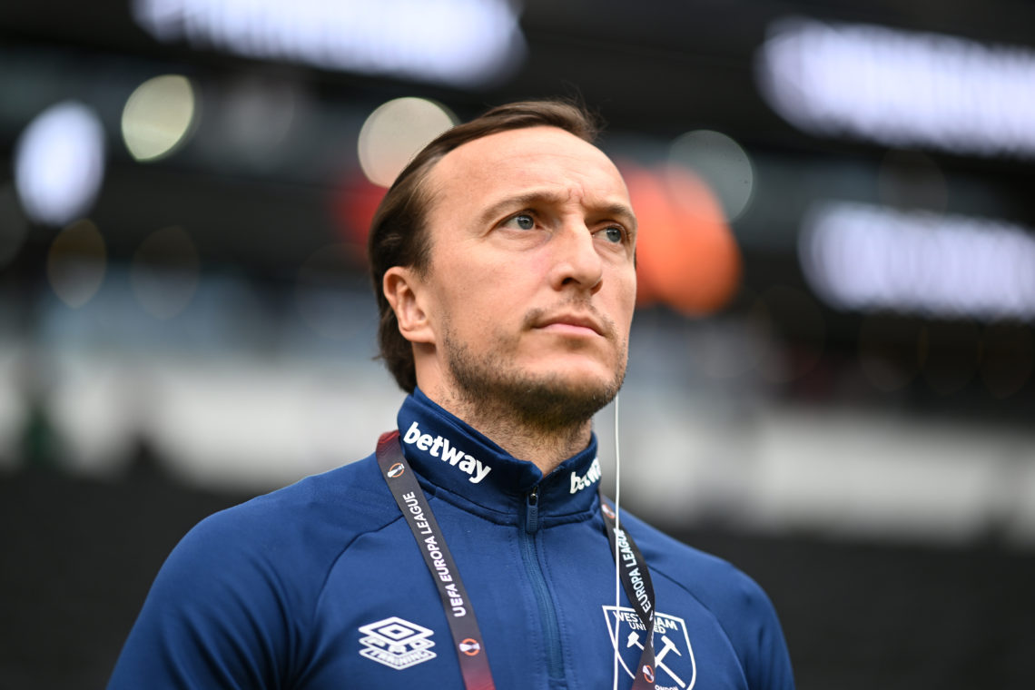 Mark Noble returns on Tuesday and must head straight for the West Ham dressing room