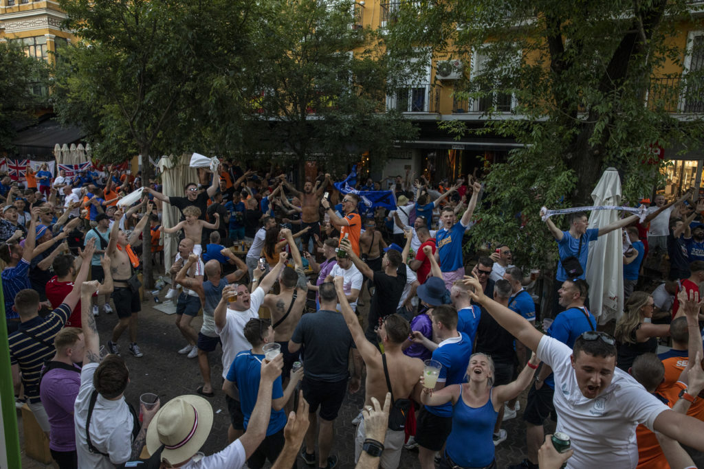Rangers Fans In Seville For Tomorrow's UEFA Cup Final