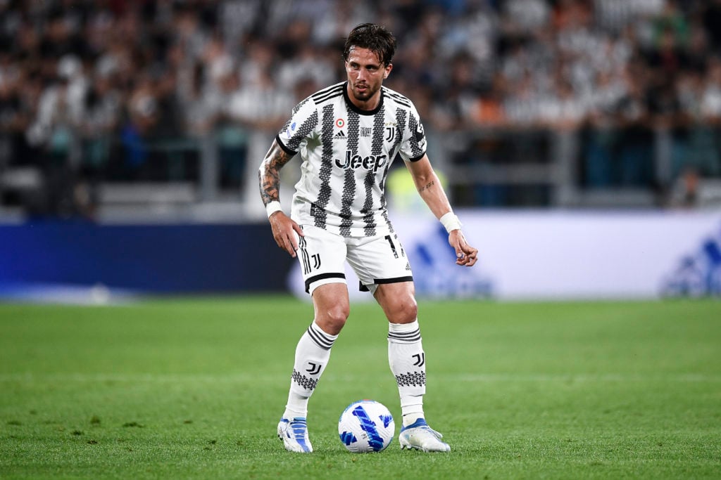 Luca Pellegrini of Juventus FC in action during the Serie A