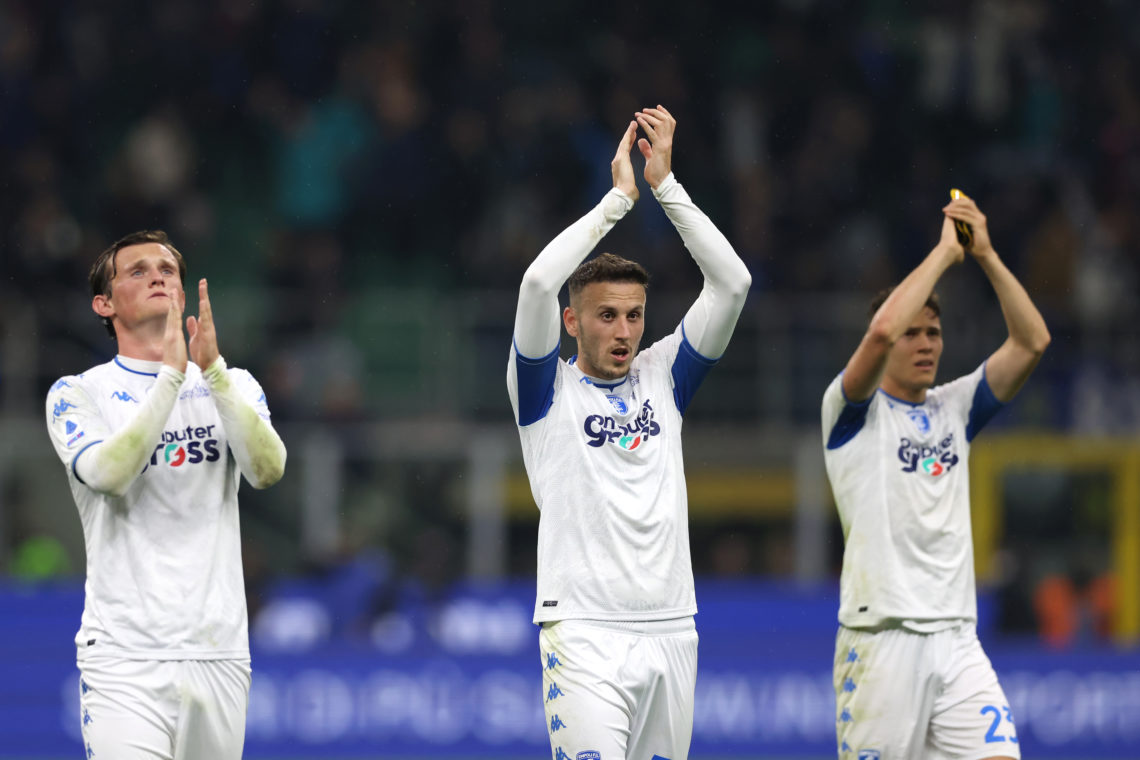 Photo – Inter Milan Midfielder Kristjan Asllani Celebrates 5-1 Serie A Win  Vs AC Milan