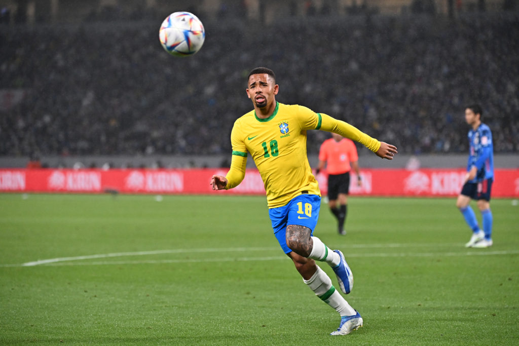 Gabriel Jesus in action for Brazil