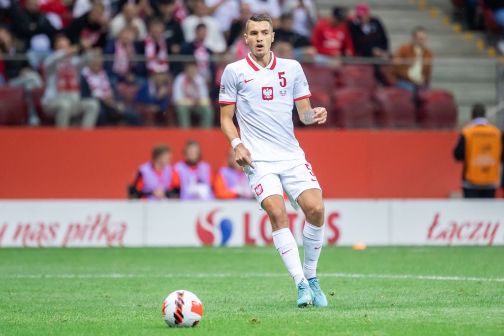 Jakub Kiwior of Poland seen in action during the UEFA