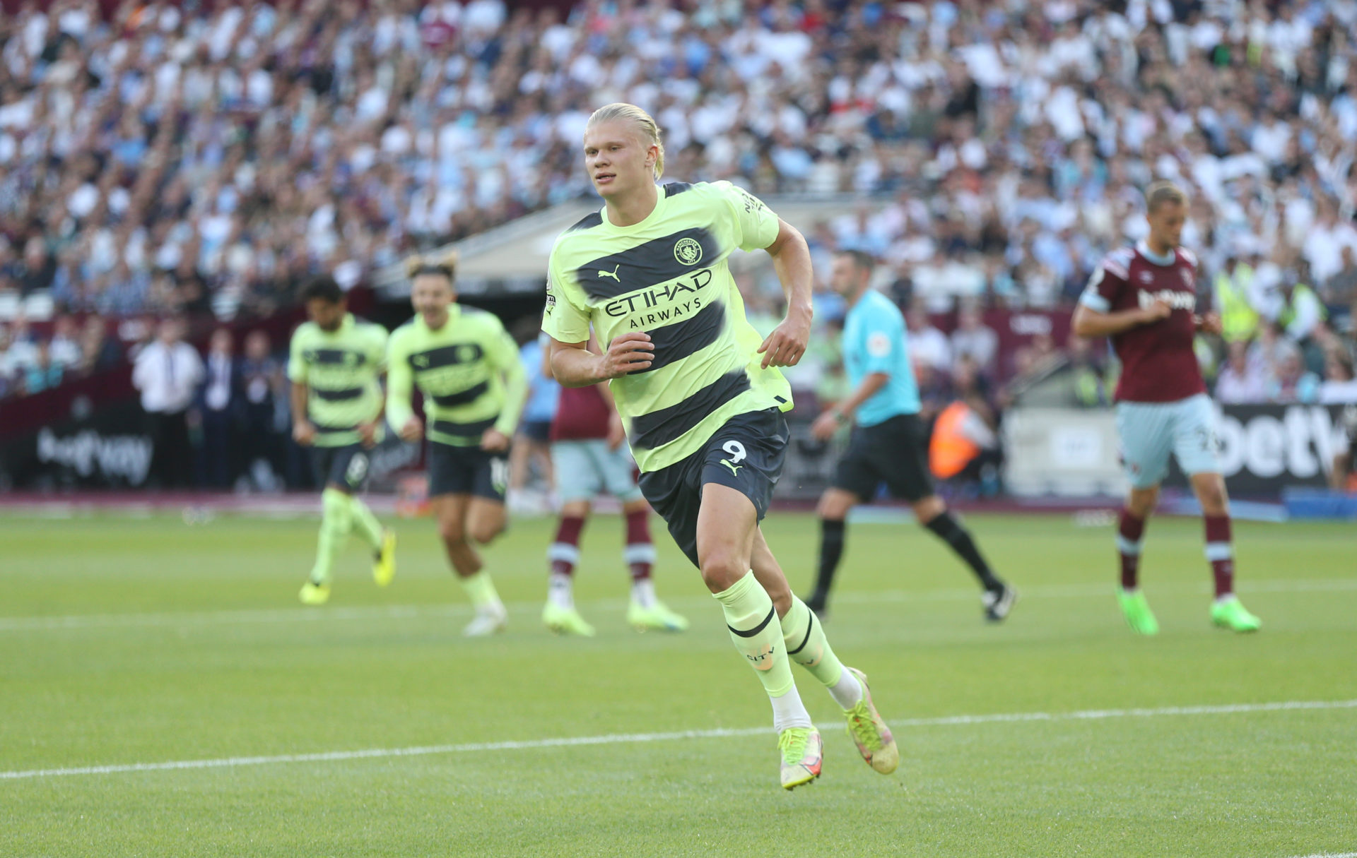 Erling Haaland was sensational for Manchester City against West Ham yesterday