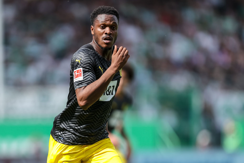Dan-Axel Zagadou in action for Borussia Dortmund