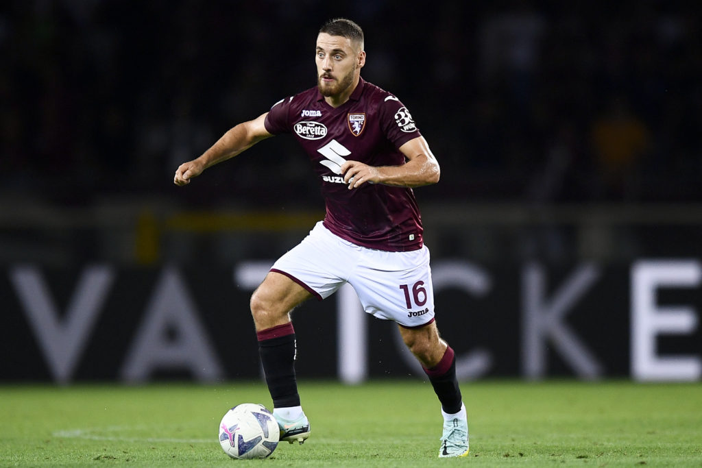 Nikola Vlasic of Torino FC in action during the Serie A