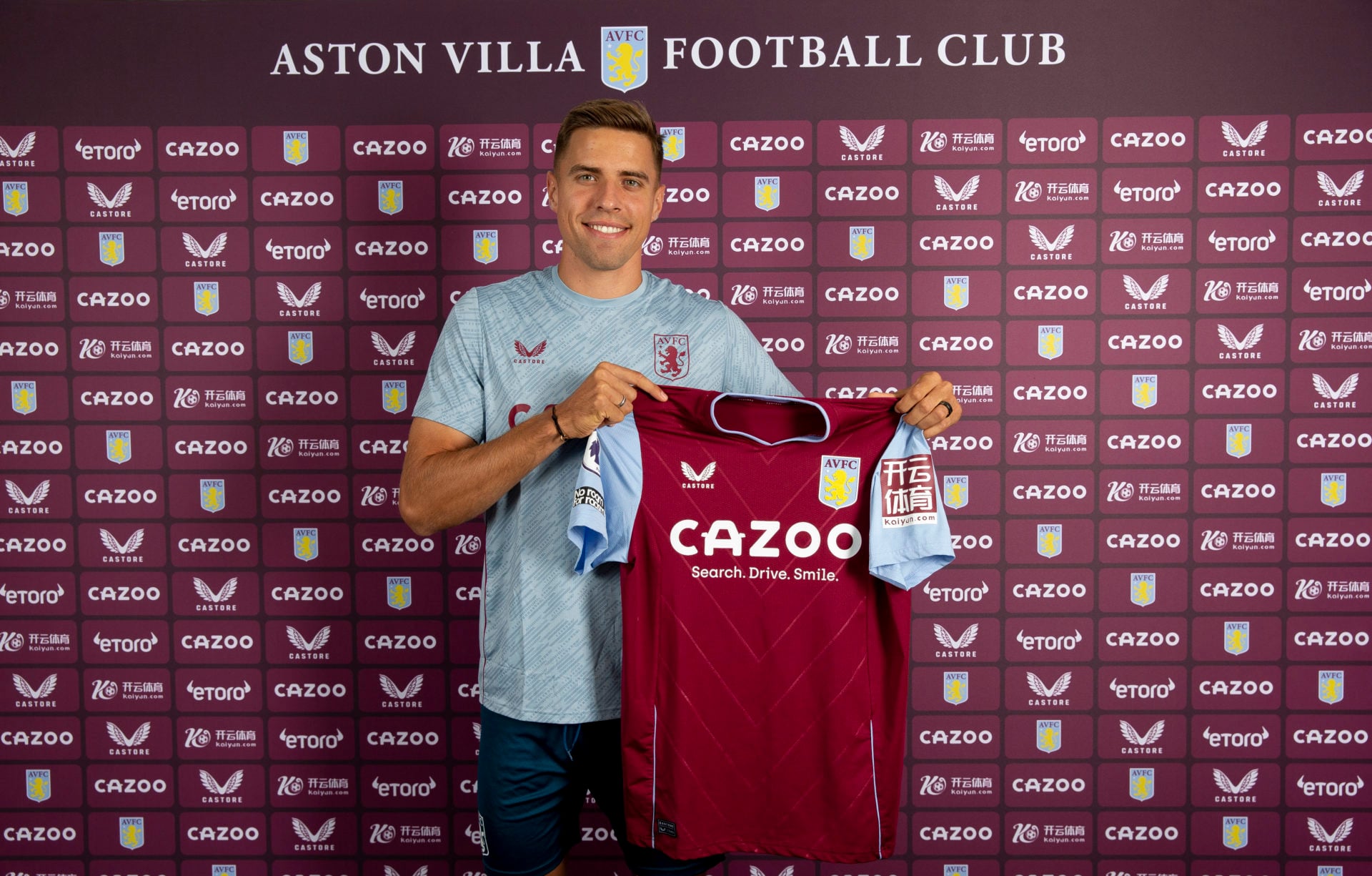Aston Villa Unveil New Signing Jan Bednarek