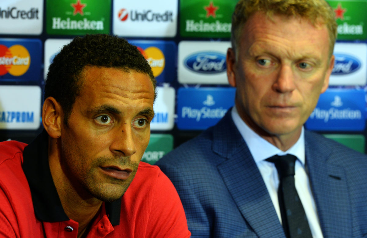 Ex West Ham star Rio Ferdinand asks the big David Moyes question but is instantly shut down by Arsenal super fan