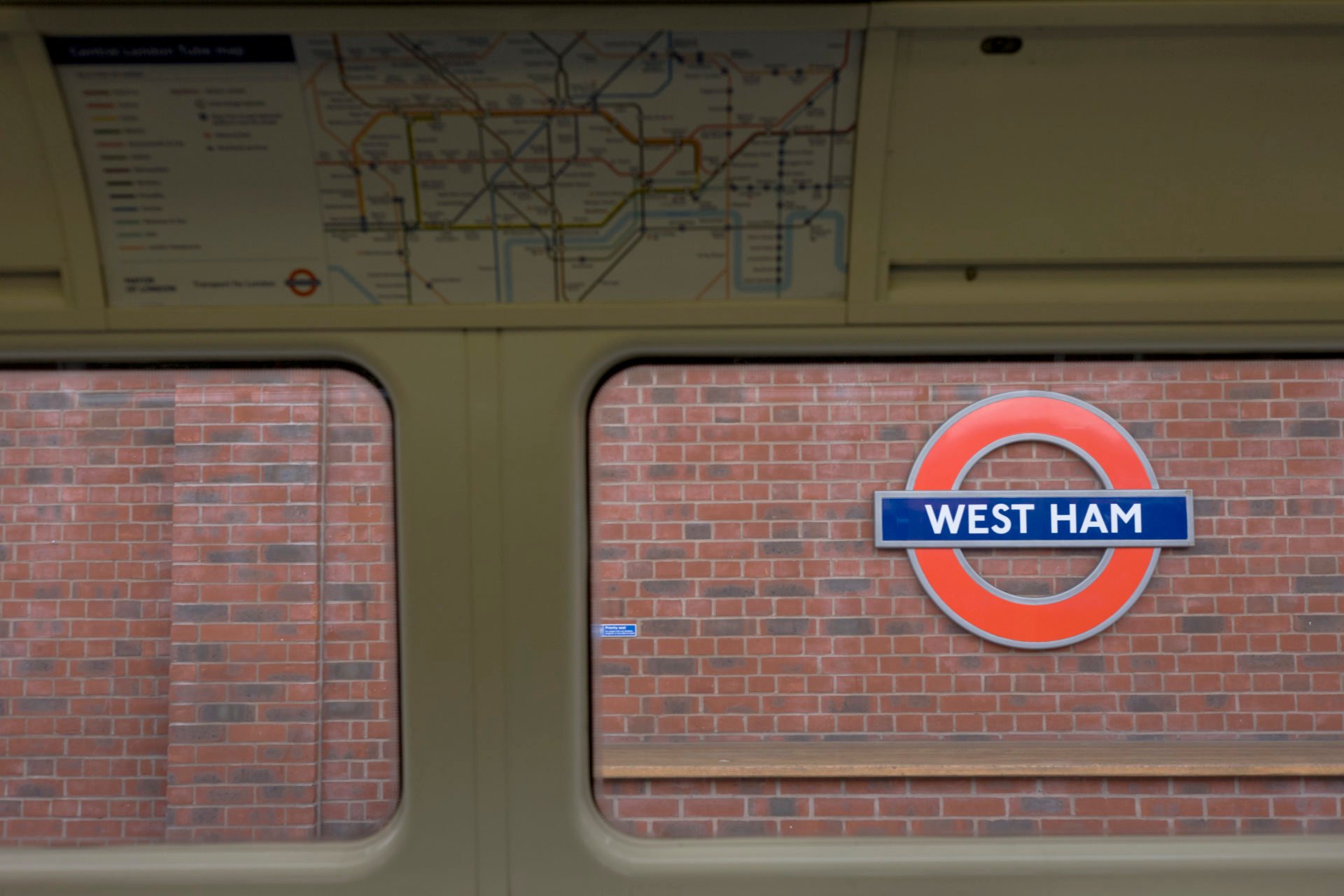 UK - London - West Ham tube station sign