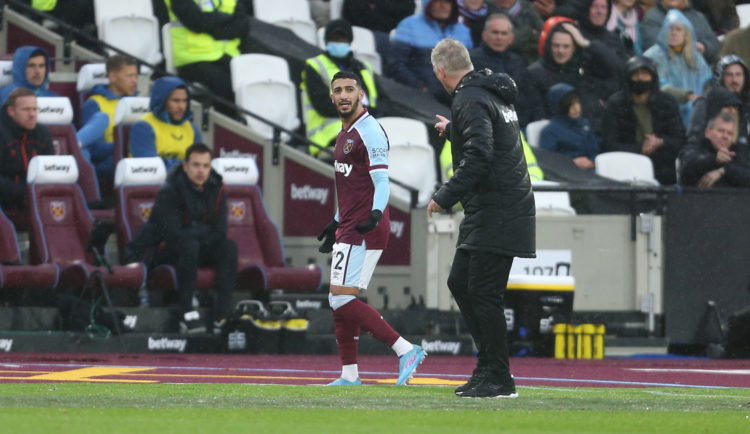 David Moyes clearly has an issue with West Ham star Said Benrahma