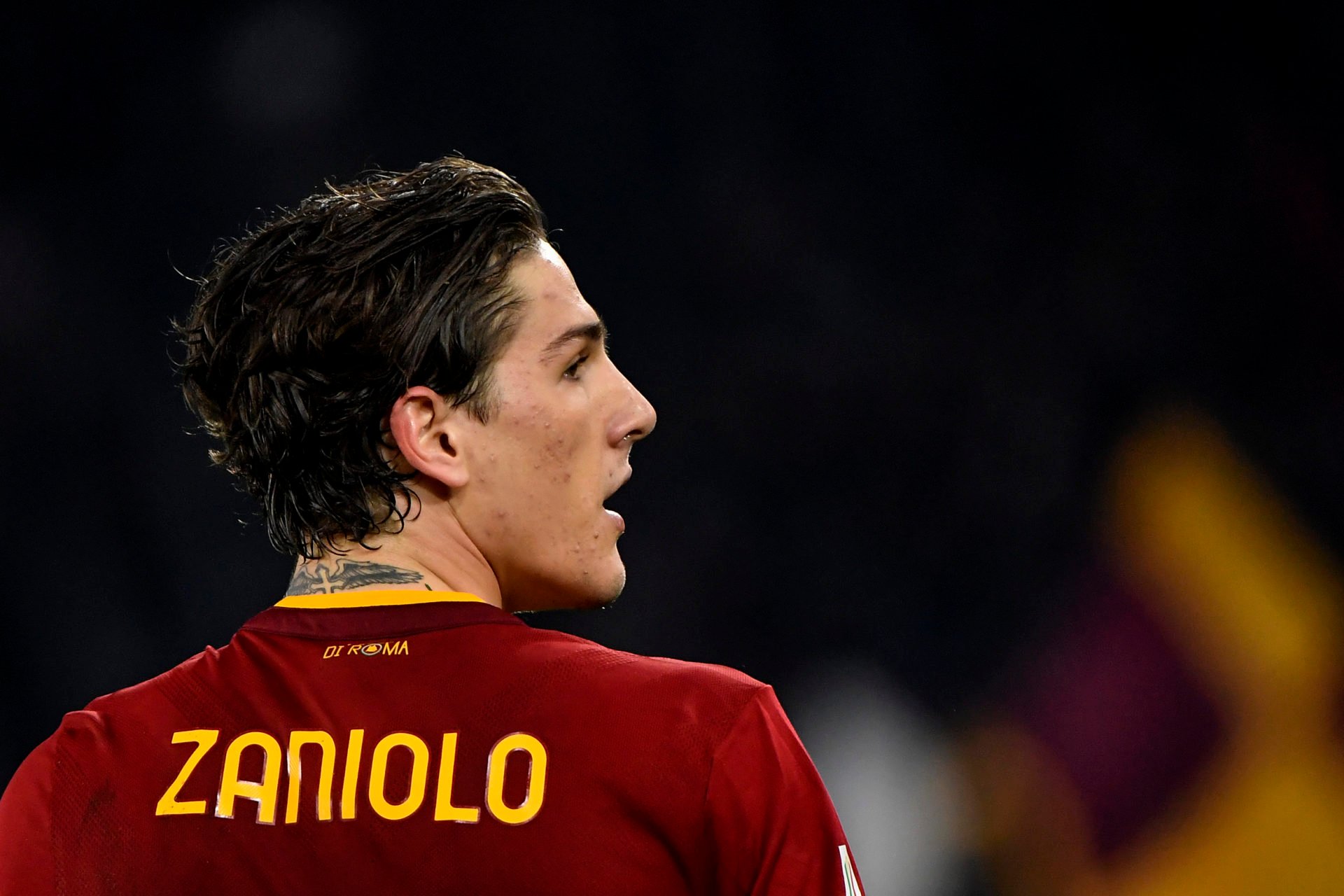 Nicolo Zaniolo of AS Roma during the Italy Cup football...
