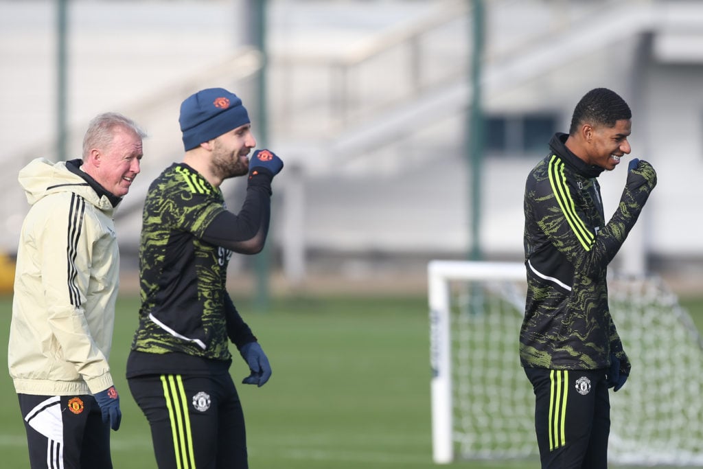Manchester United Training Session And Press Conference