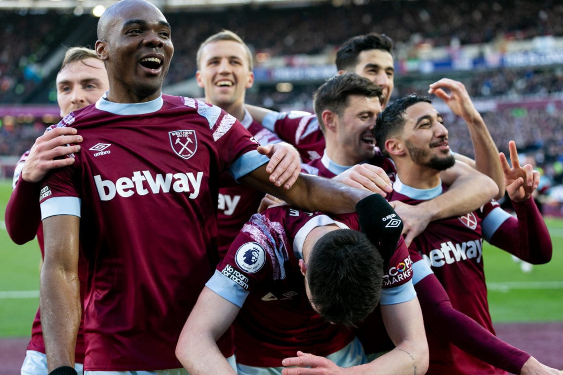 Absolutely incredible close-up video emerges which makes you feel like you're celebrating Declan Rice's goal with West Ham stars