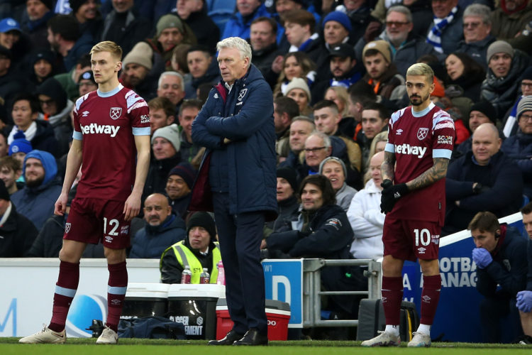 West Ham fans make feelings clear to David Moyes with three chants during embarrassing defeat to Brighton