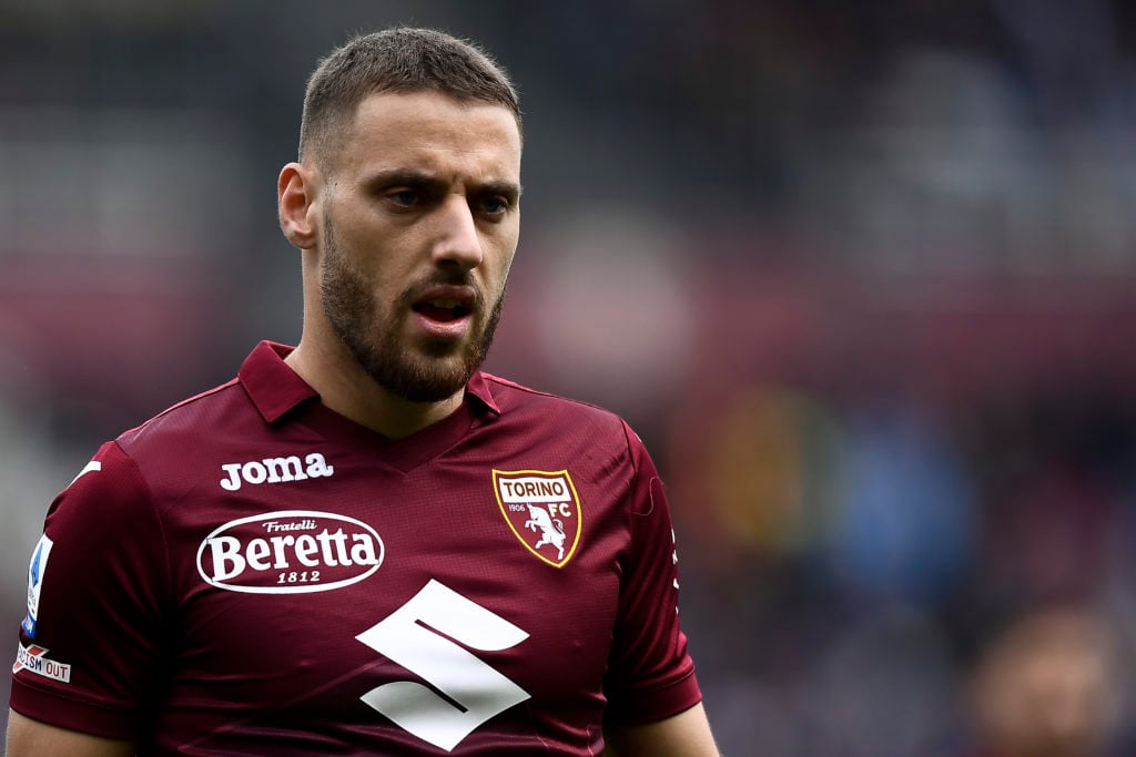 Nikola Vlasic of Torino FC looks on during the Serie A...
