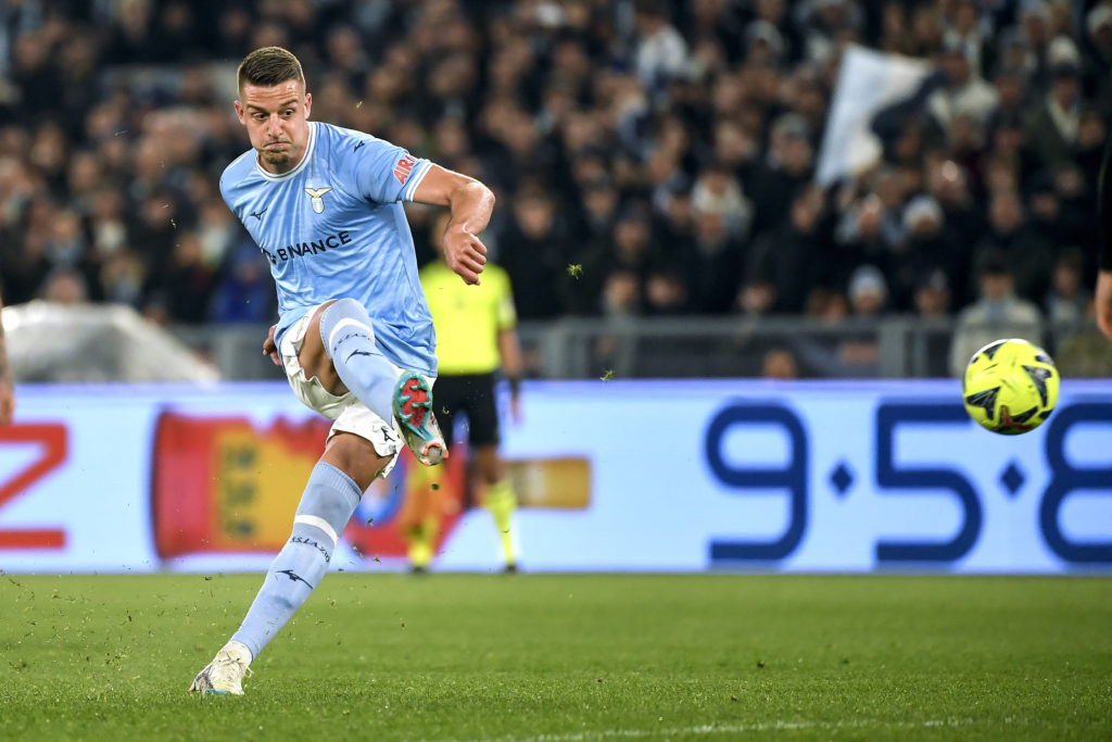 Sergej Milinkovic Savic of SS Lazio in action during the