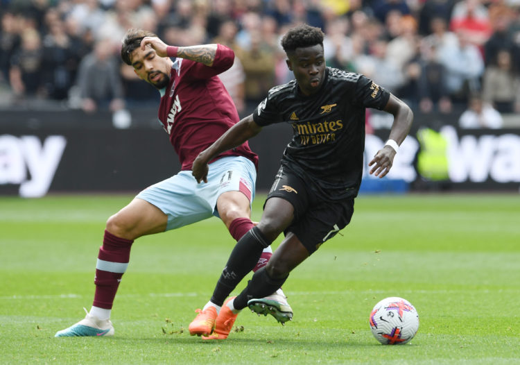 Arsenal fans will be furious when they see video of what West Ham star Lucas Paqueta did to put Bukayo Saka off penalty in draw