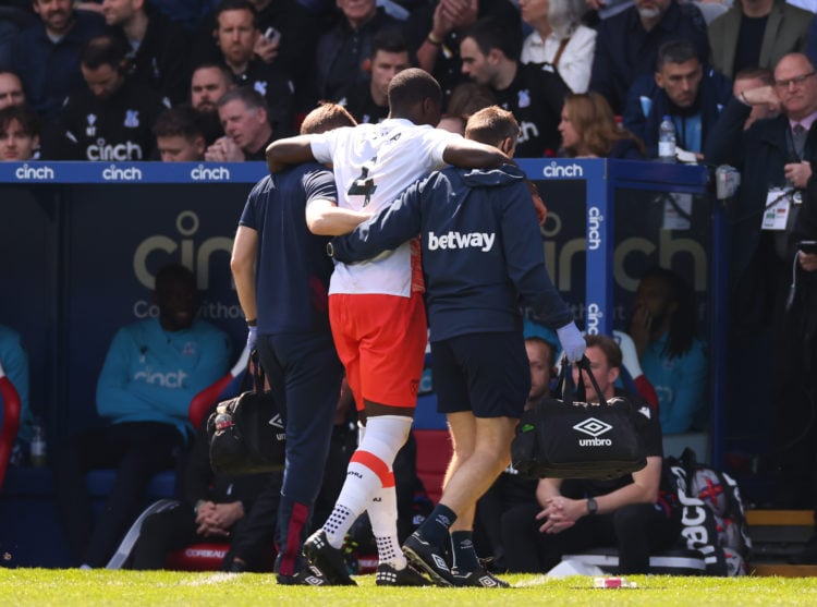 David Moyes provides Kurt Zouma injury update after West Ham defender suffers ankle injury