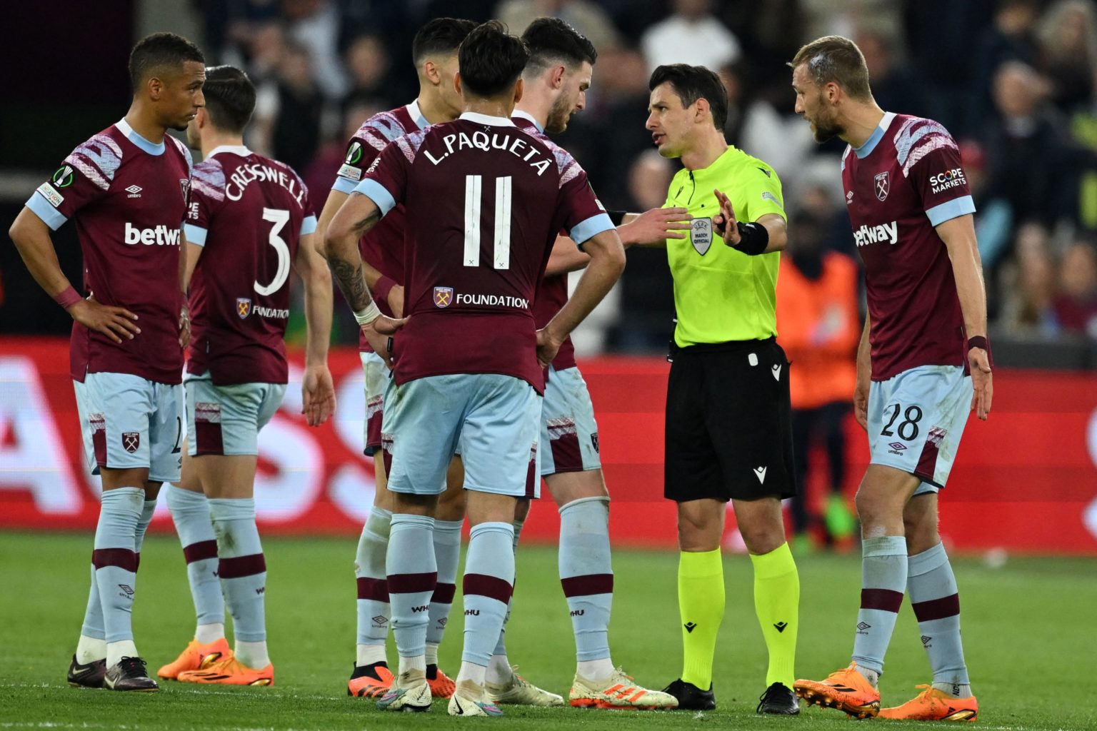 West Ham semifinal 'prison' referee assaulted in disgraceful scenes as