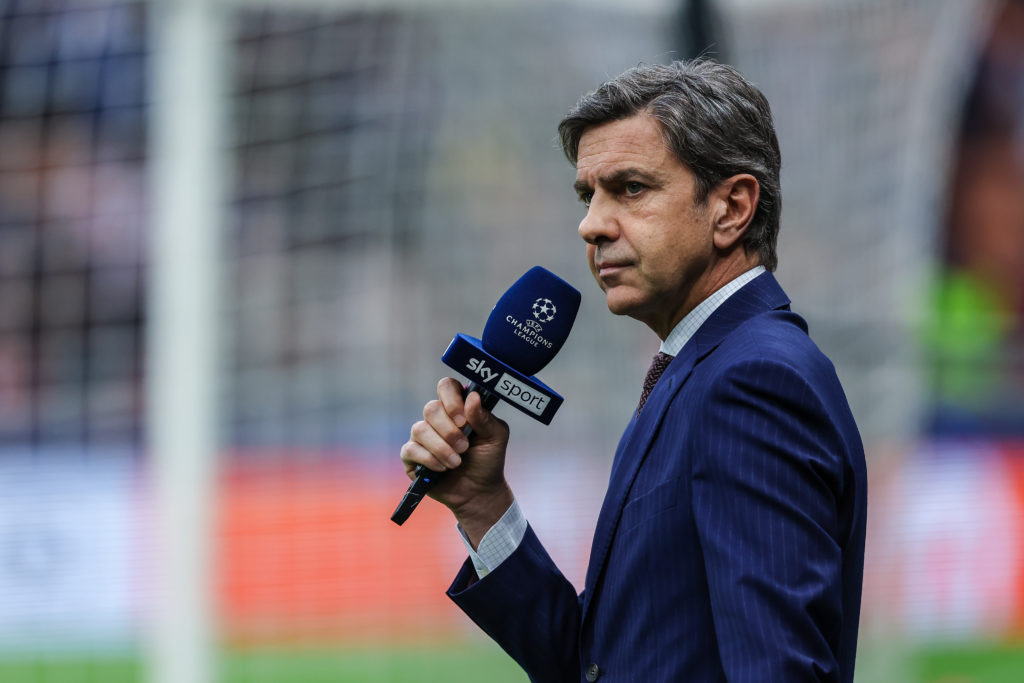 Alessandro Costacurta looks on during the UEFA Champions
