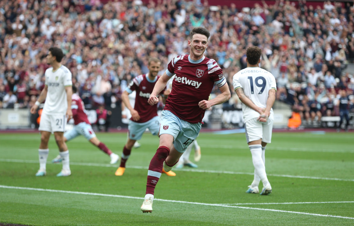 Declan Rice delivers interesting response to West Ham fans singing '10 more years, 10 more years...'